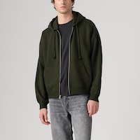 Chandail en molleton à coupe carrée et à glissière pleine longueur pour hommes, Levi’s