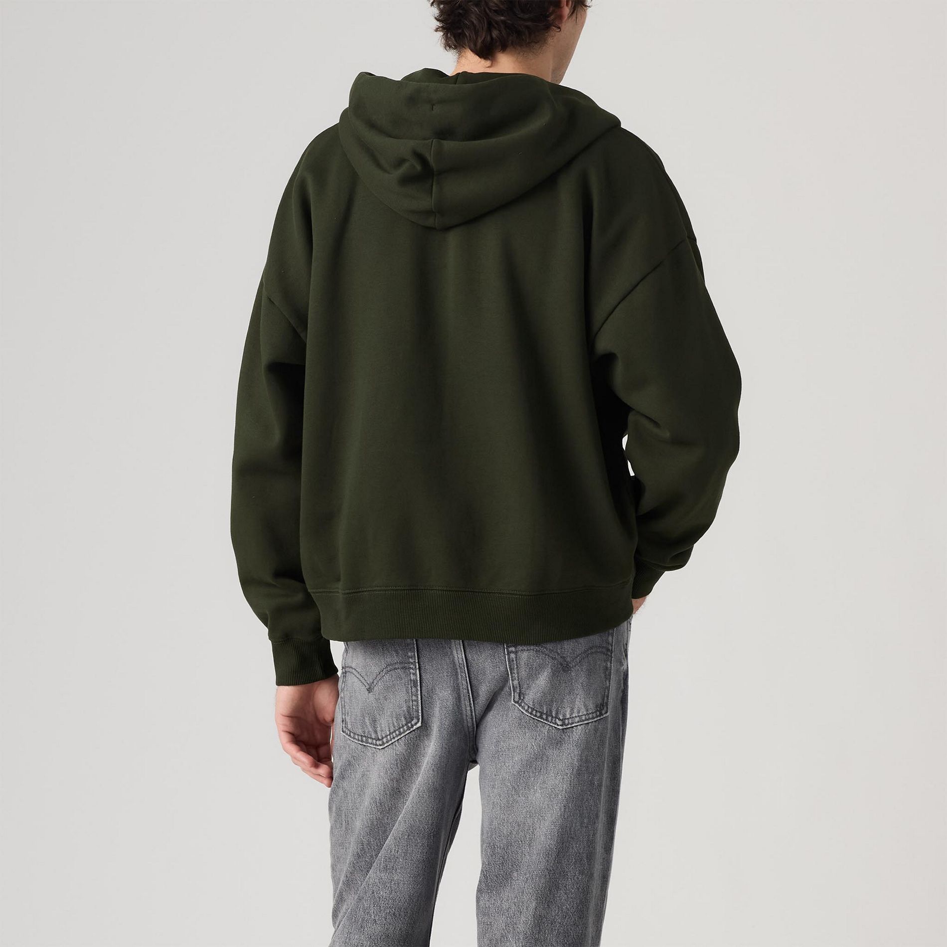 Chandail en molleton à coupe carrée et à glissière pleine longueur pour hommes, Levi’s