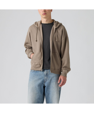 Chandail en molleton à coupe carrée et à glissière pleine longueur pour hommes, Levi’s