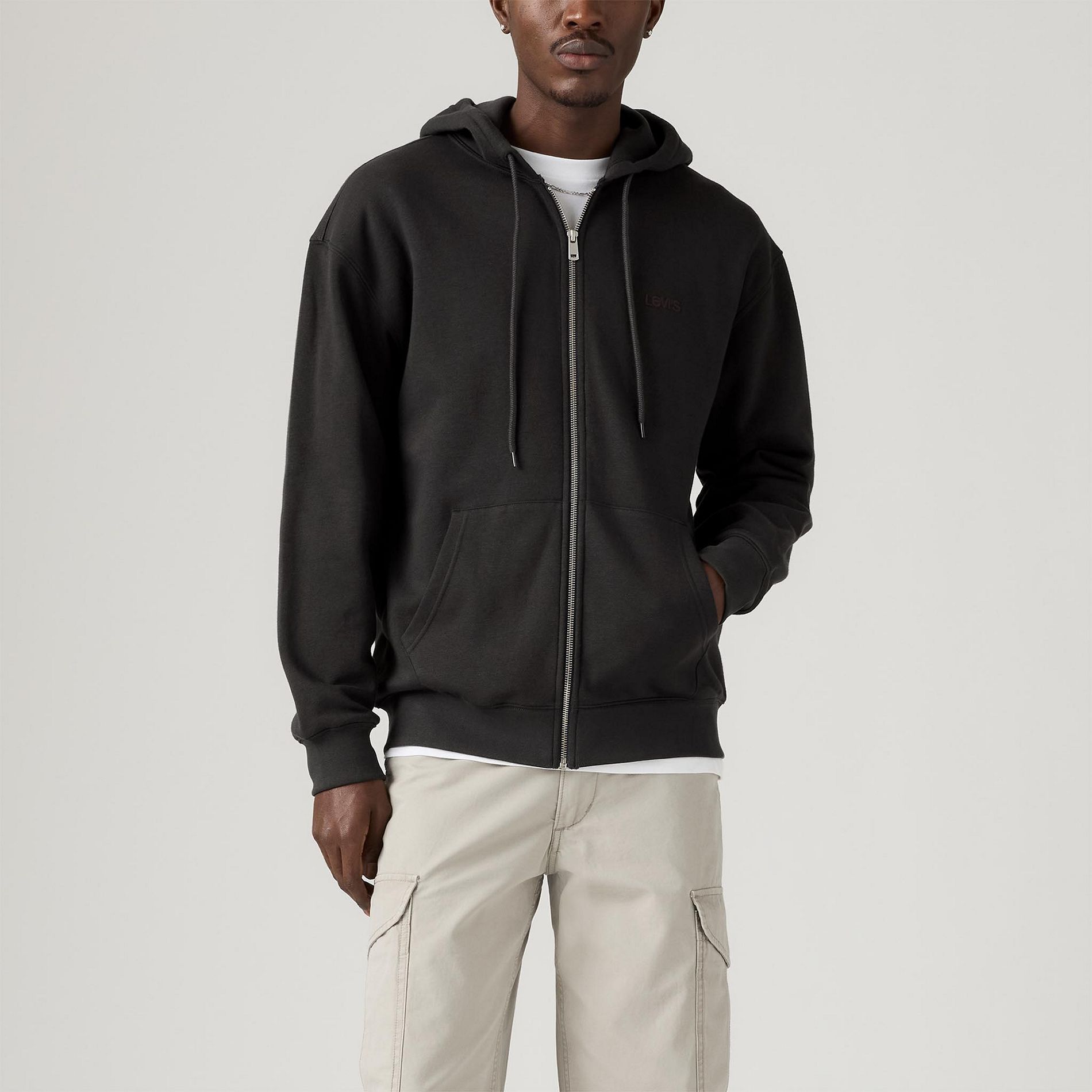 Chandail à capuche en molleton à glissière pleine longueur pour hommes, Core, Levi’s