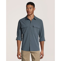 Chemise à manches longues et coupe moderne avec protection contre les tiques et les moustiques pour hommes, WindRiver Front_Flat