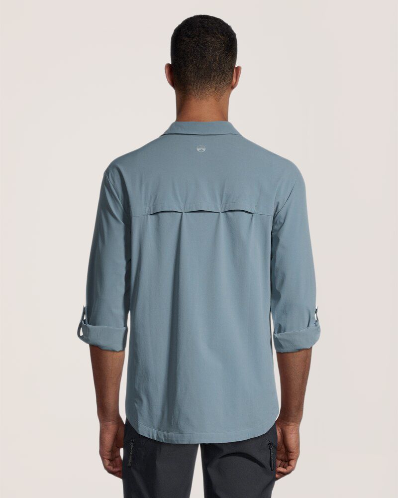 Chemise à manches longues et coupe moderne avec protection contre les tiques et les moustiques pour hommes, WindRiver