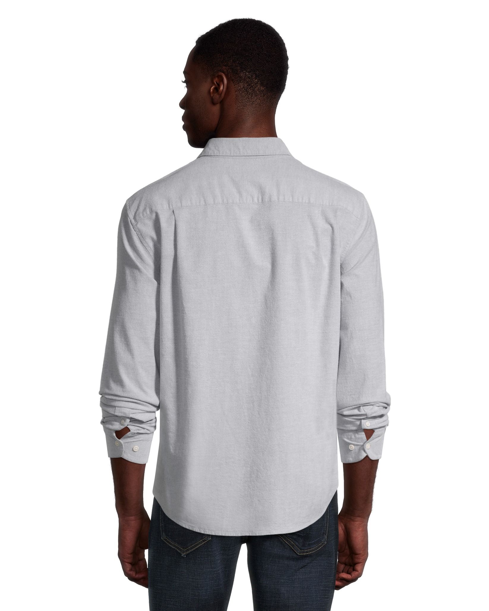 Chemise Homme 100% Coton Oxford - Carreaux - Coupe Droite Manches Longues - Style Décontracté Élégant