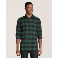 WindRiver Men's Stretch Regular Fit Basic Flannel Shirt