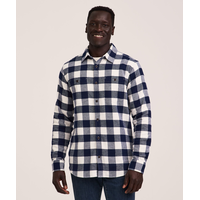 WindRiver Men's Stretch Regular Fit Basic Flannel Shirt