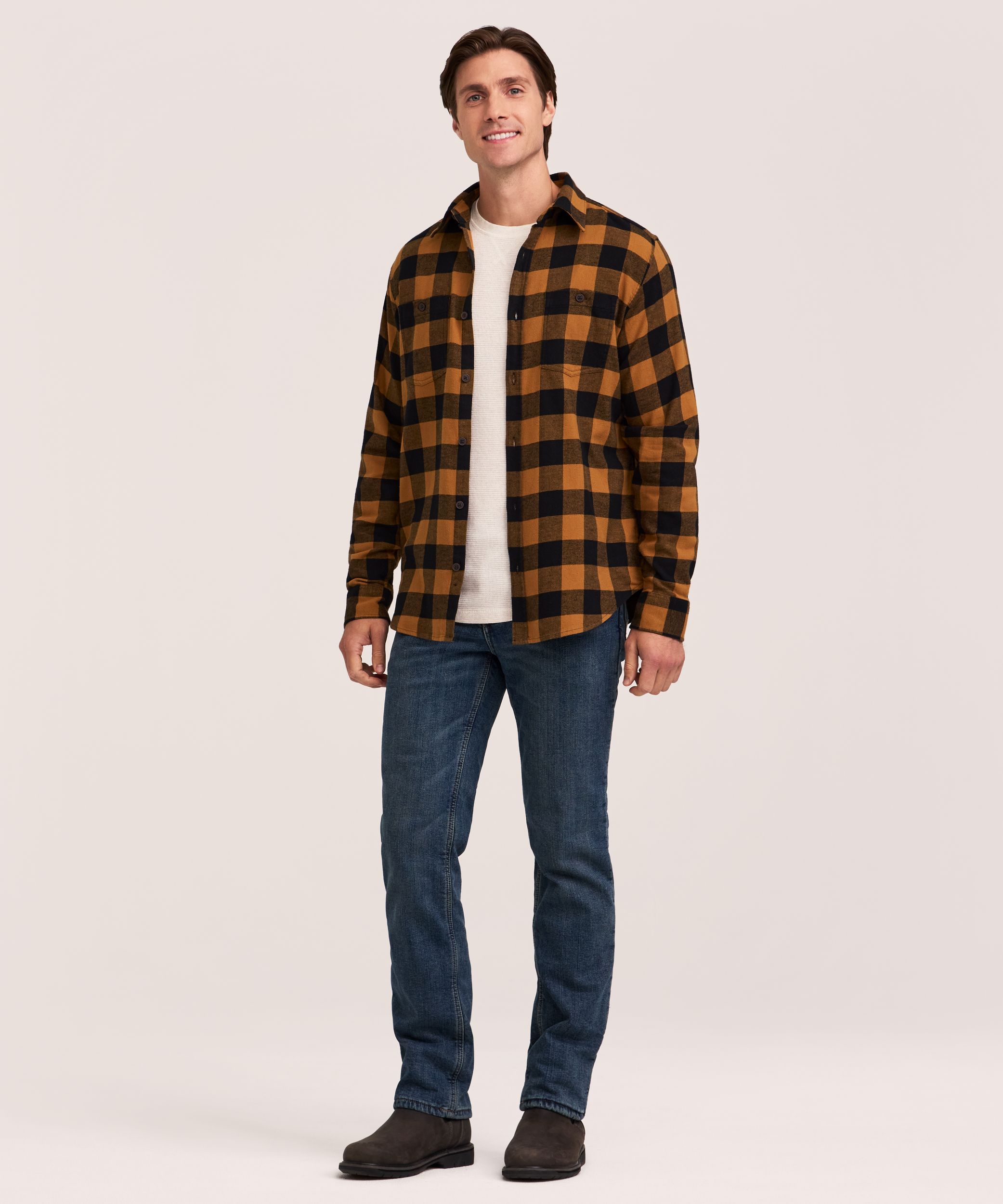 Chemise en flanelle de base extensible pour hommes, WindRiver