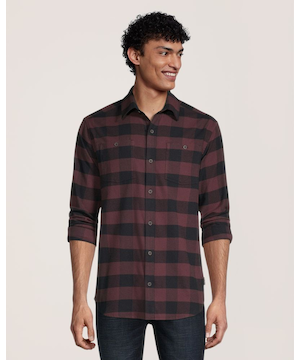 Chemise en flanelle de base extensible pour hommes, WindRiver