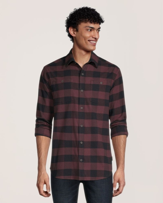 Chemise en flanelle de base extensible pour hommes, WindRiver
