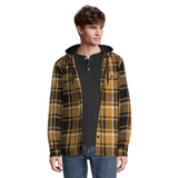 Chemise-veste à capuche doublée en flanelle pour hommes, WindRiver Front_Flat