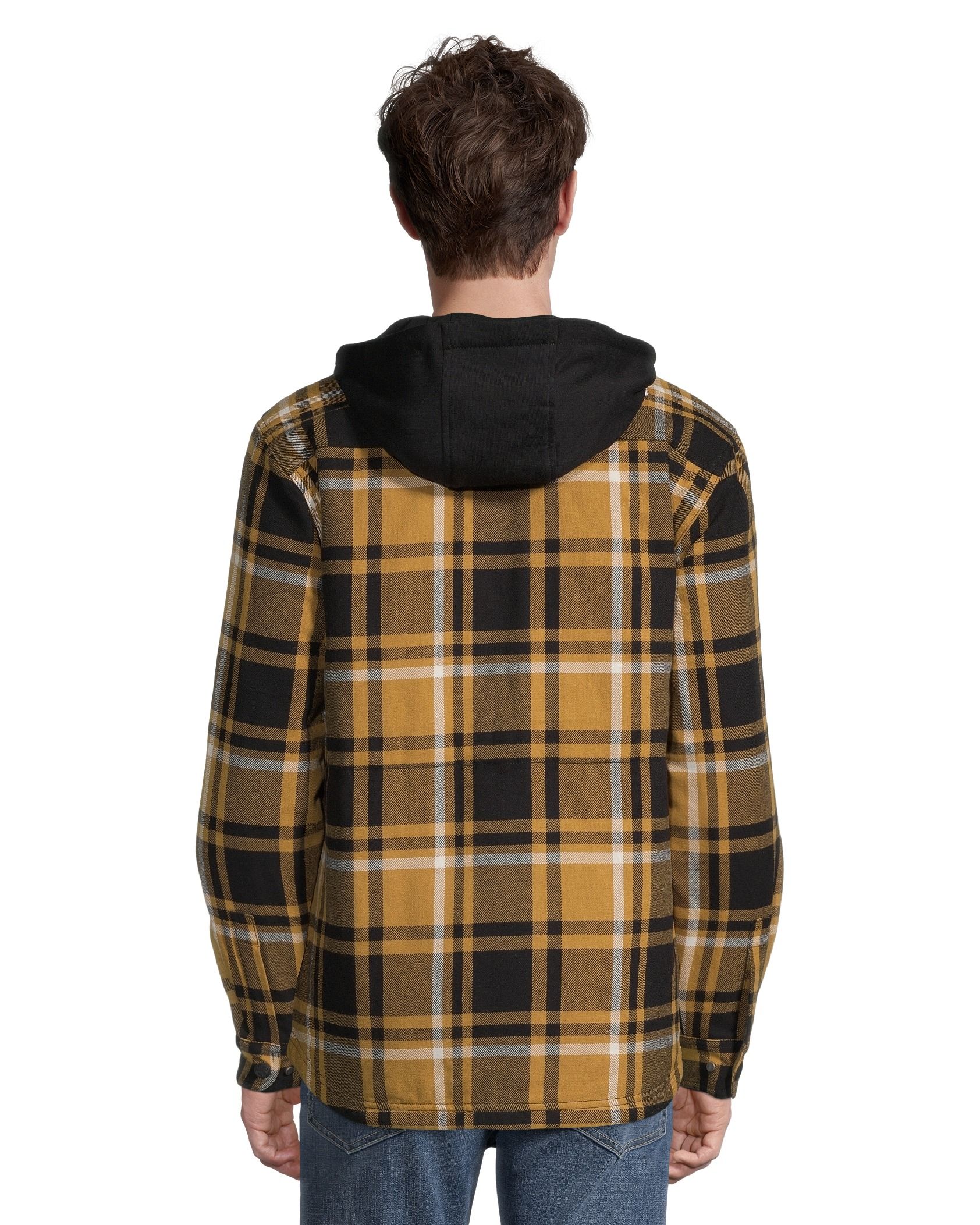 Insulated hooded sales flannel jacket