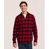 WindRiver Men's Stretch Regular Fit Basic Flannel Shirt Front_Flat