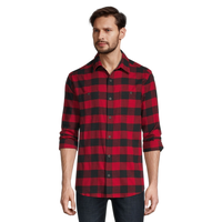 WindRiver Men's Stretch Regular Fit Basic Flannel Shirt