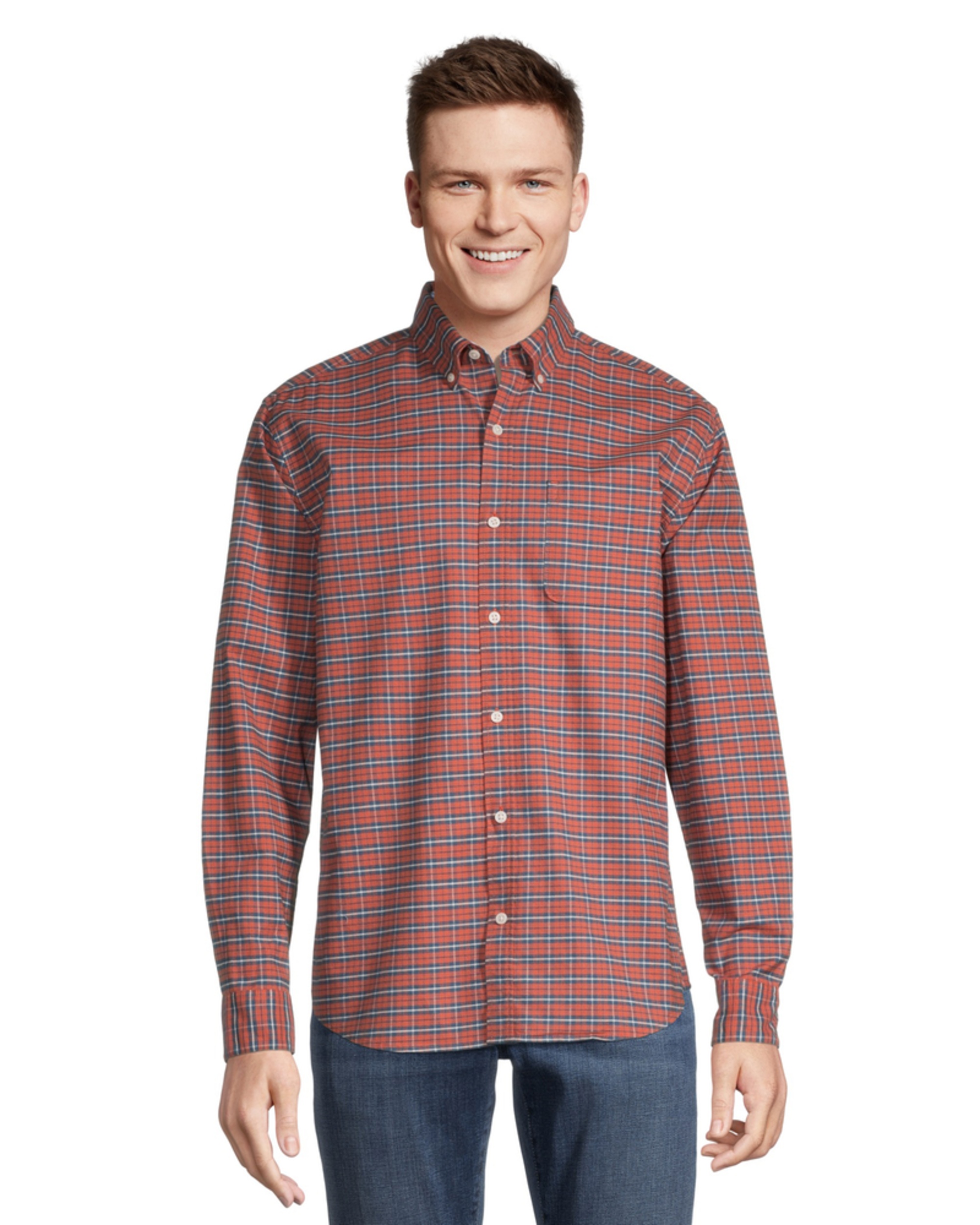 Denver Hayes Men's Classic Fit Long Sleeve Oxford Casual Shirt | Marks