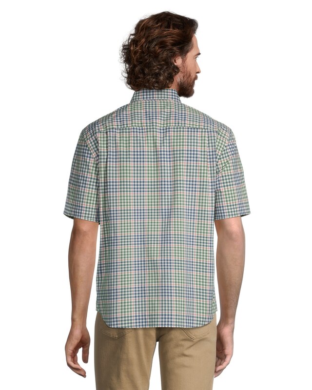 Denver Hayes Men's Classic Fit Short Sleeve Plaid Casual Sport Shirt