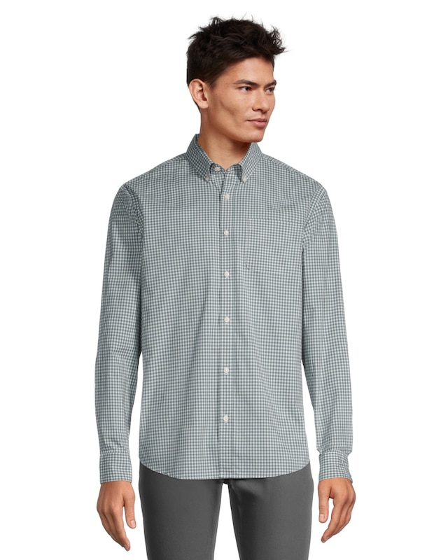 Denver Hayes Men's Classic Fit Long Sleeve Plaid Casual Shirt | Marks