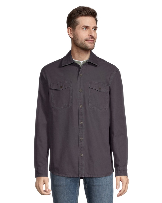 Boston Traders Men's Flannel Lined Cotton Canvas Shacket