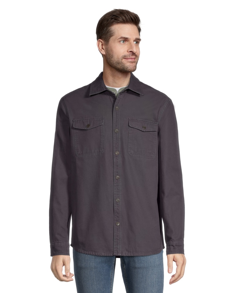 Boston Traders Men's Flannel Lined Cotton Canvas Shacket | Marks