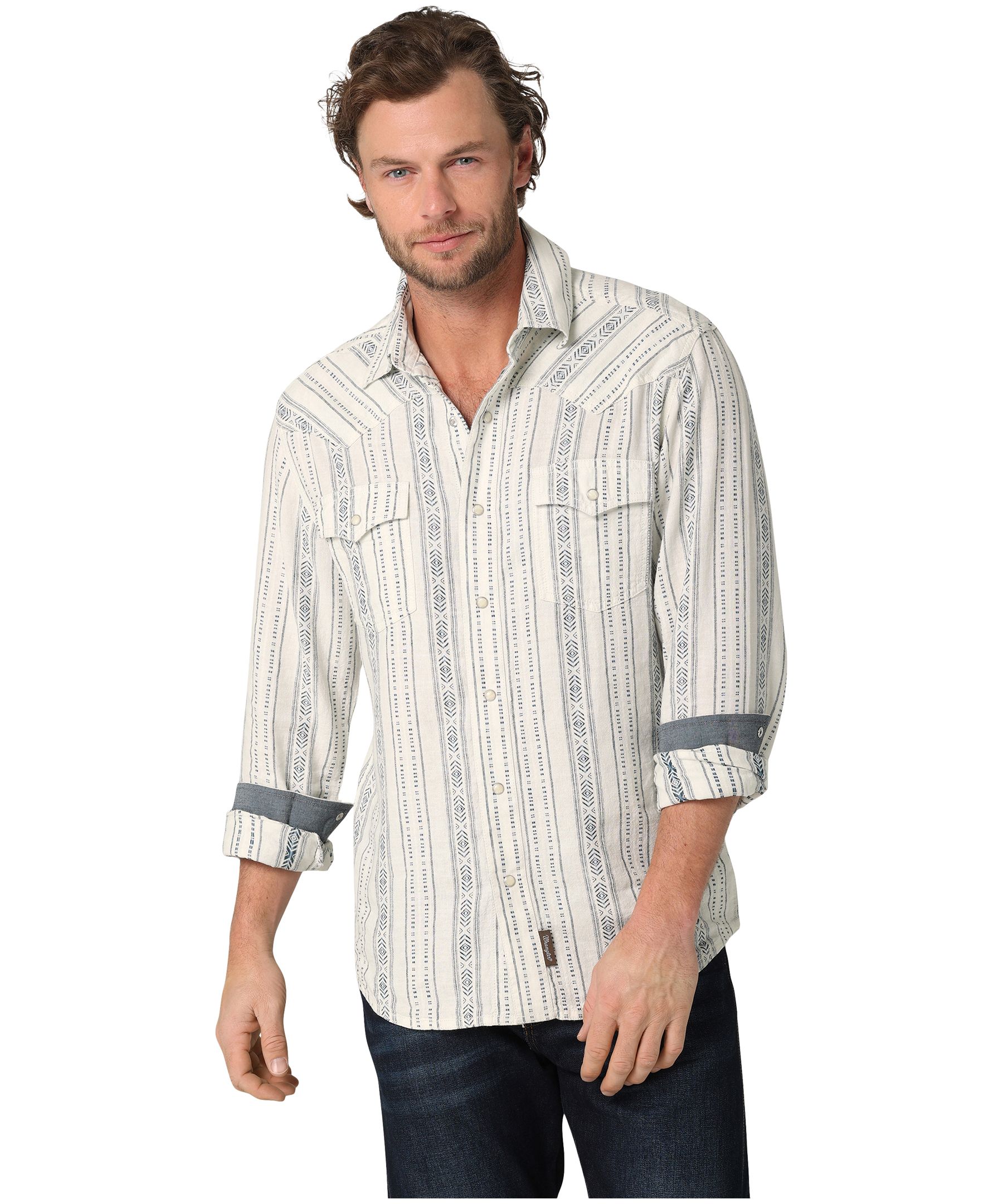 Chemise jean wrangler discount homme