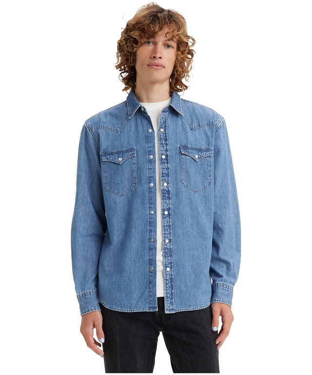 Chemise western de Levi’s de coupe classique à manches longues et en sergé de coton, pour hommes, Barstow