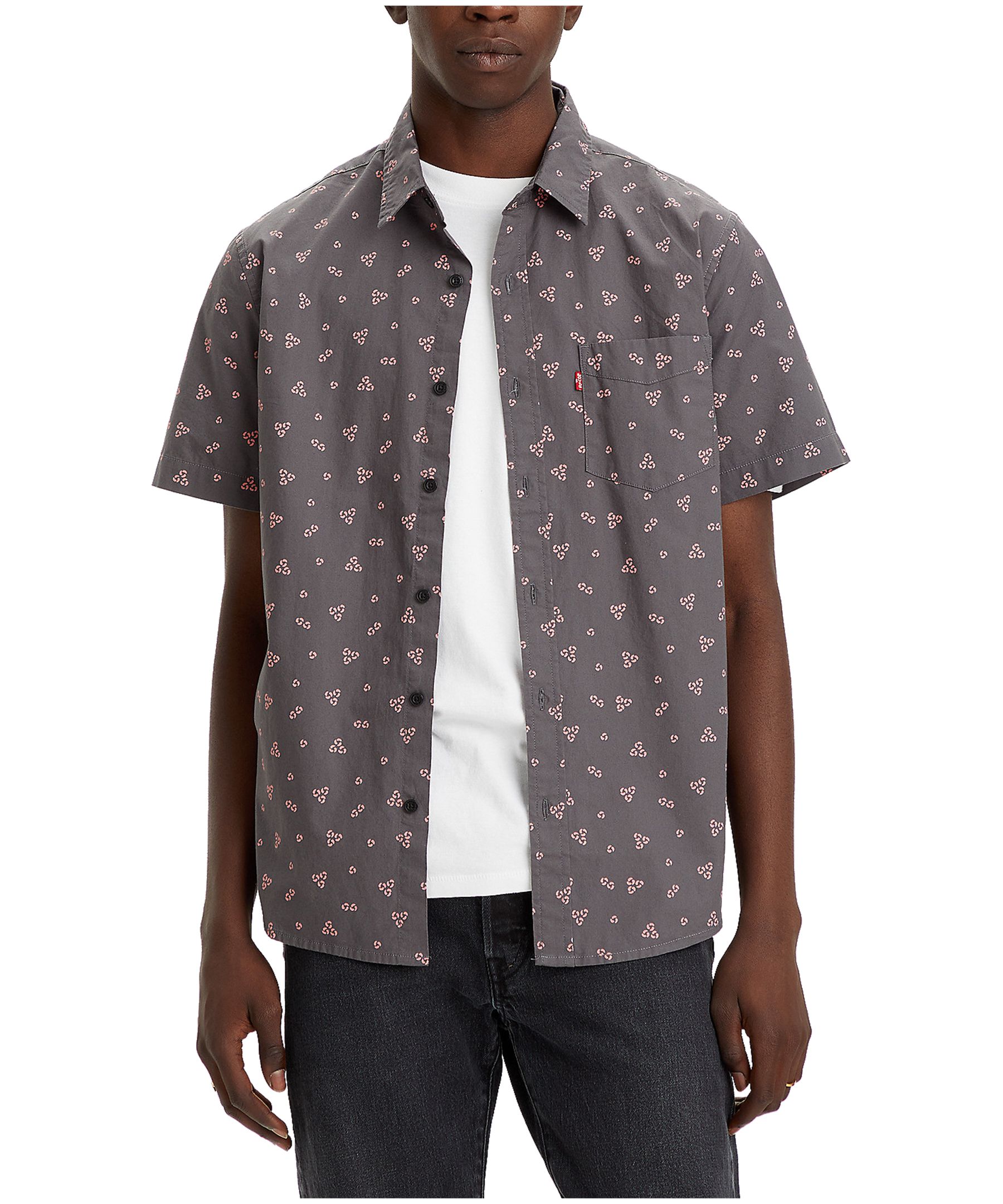 Chemise classique boutonnée standard à manches courtes pour hommes, Levi's Front_Flat