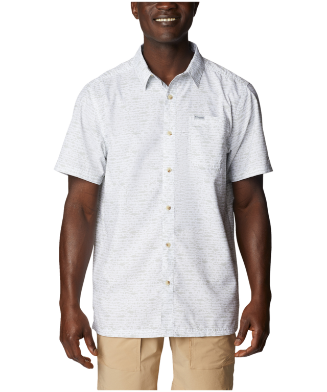 Columbia Men's Super Slack Tide Camp Short Sleeve Omni Shade Shirt Marks
