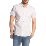 Black Bull Men's Ellis Printed Poplin Short Sleeve Slim Fit Shirt Front_Flat