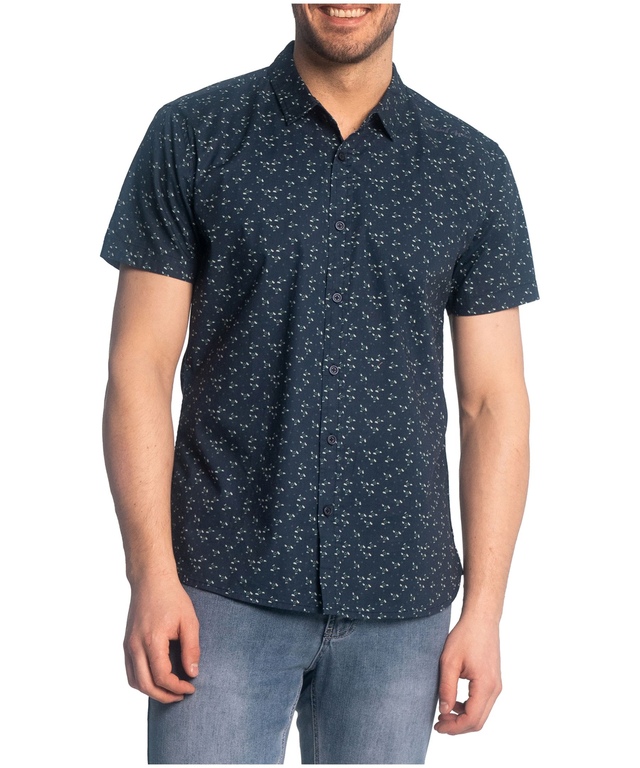 Black Bull Men's Ellis Printed Poplin Short Sleeve Shirt