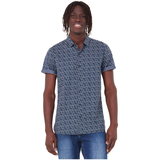Black Bull Men's Griffin Printed Poplin Short Sleeve Shirt Front_Flat