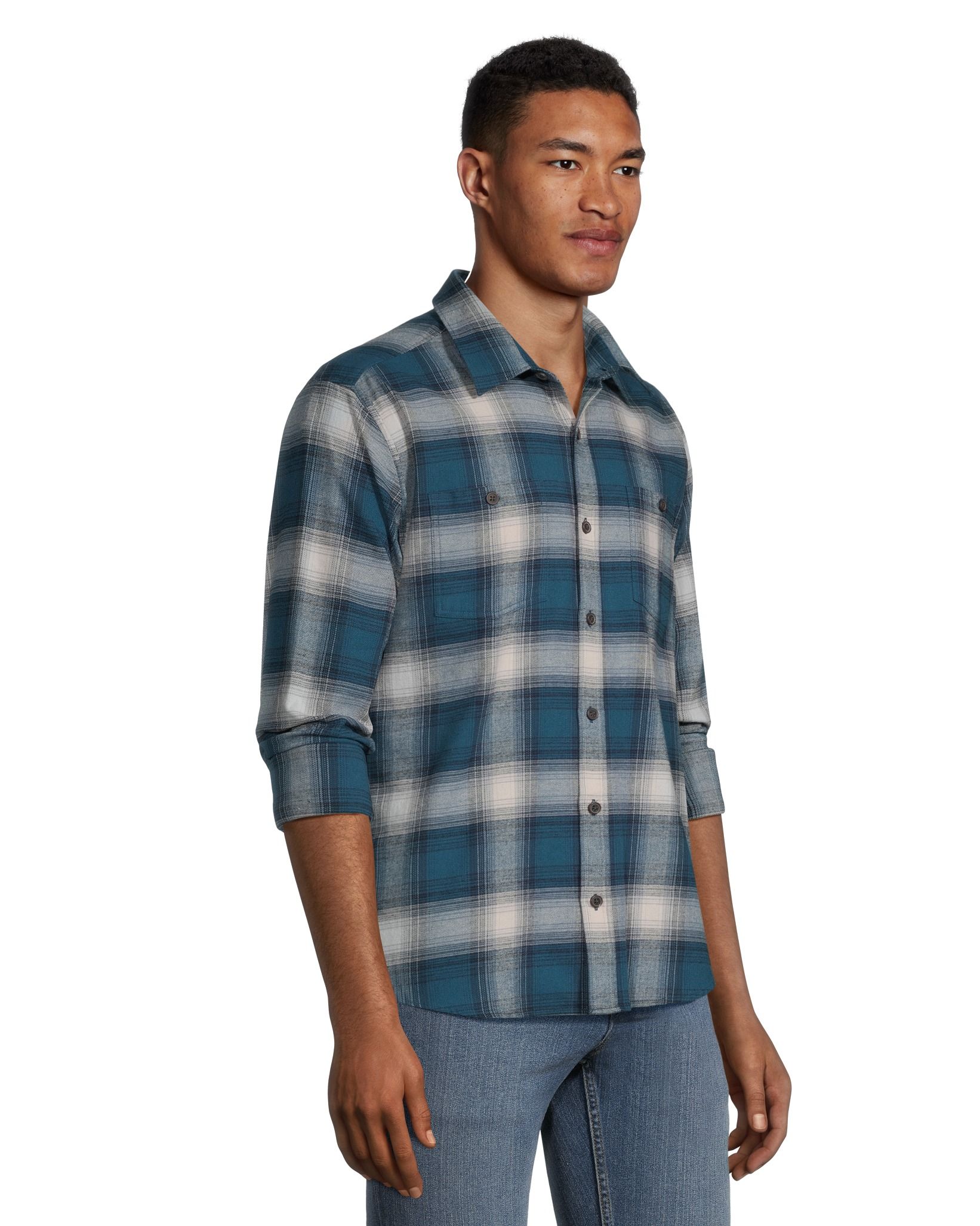 WindRiver Men's Plaid Flannel Lined T-Max Straight Leg Jeans