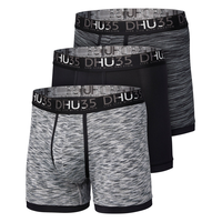 Denver Hayes Men's 3 Pack Microfibre Space Dye Boxer Briefs Underwear Front_Angled_Left