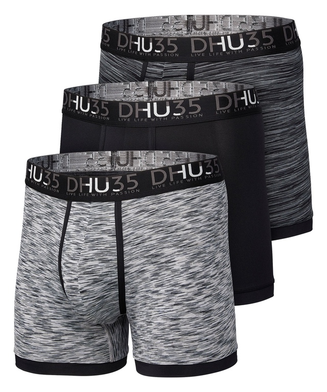 Denver Hayes Men's 3 Pack Microfibre Space Dye Boxer Briefs Underwear