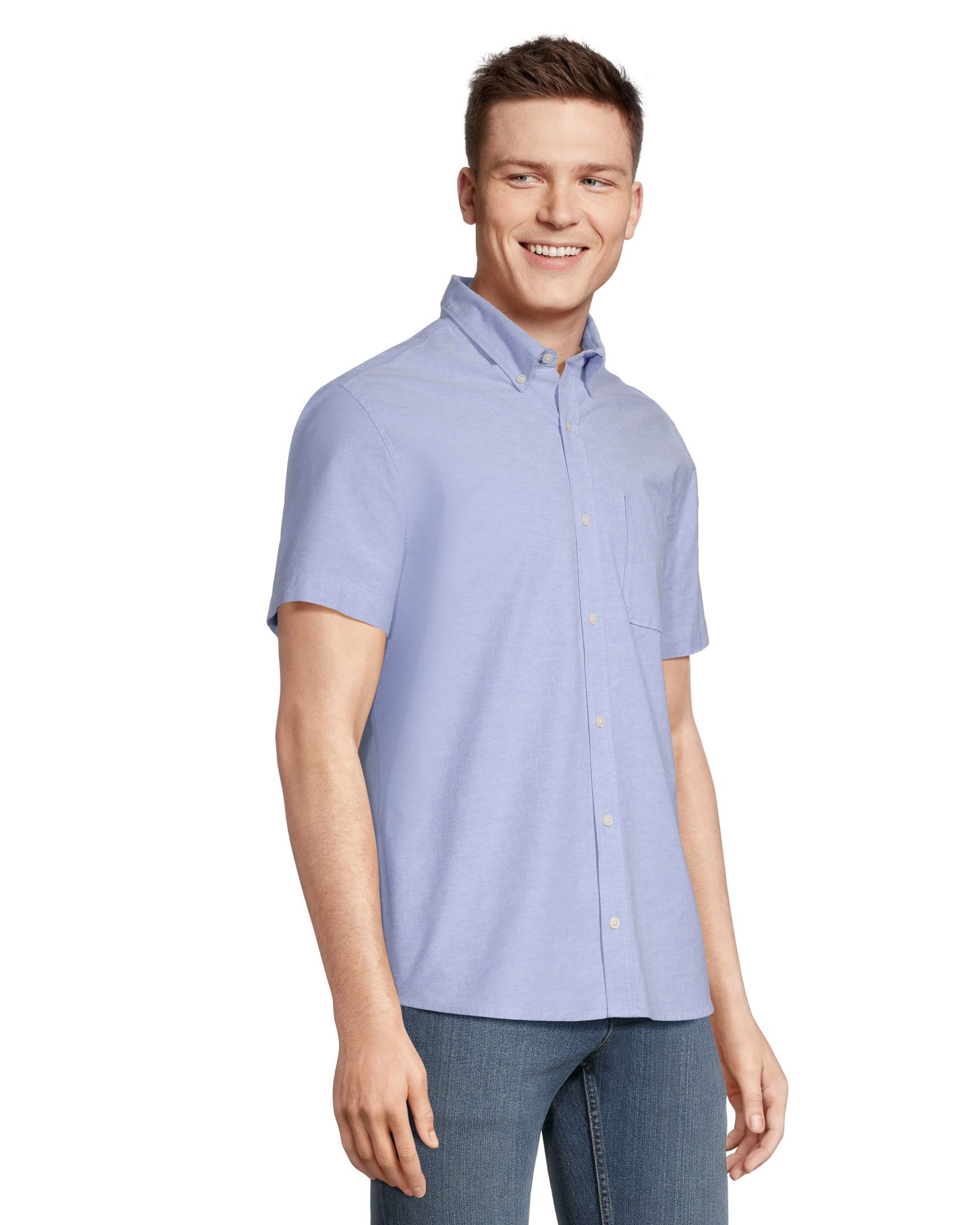 Denver Hayes Men's Oxford Modern Fit Casual Shirt