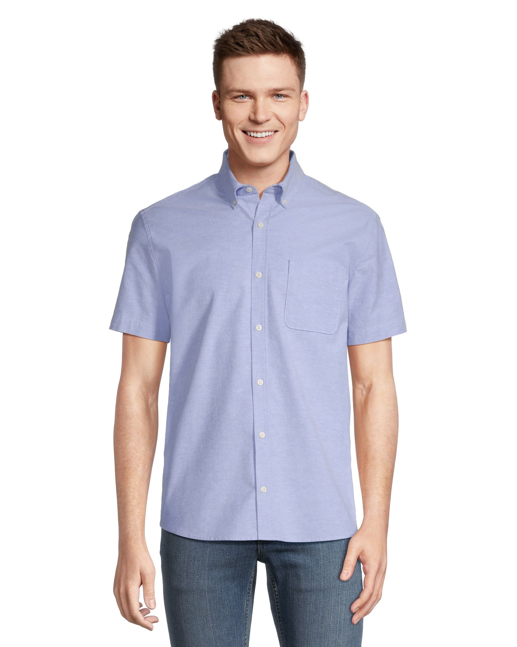 Denver Hayes Men's Oxford Modern Fit Casual Shirt
