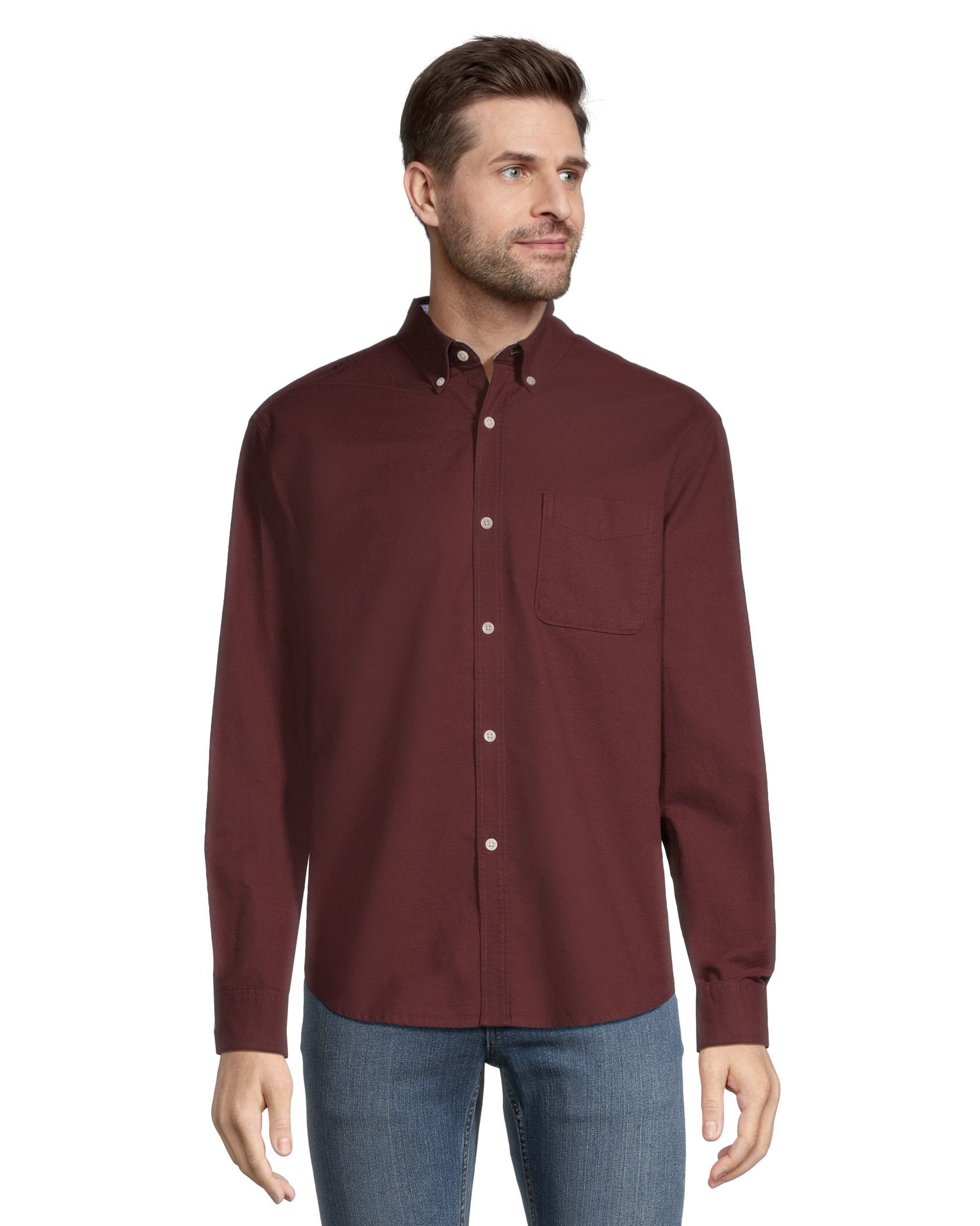 Chemise Manches Courtes AT Collins Pour Homme - Taille L, 100% Coton - Occasion Très Bon état