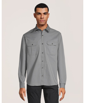 WindRiver Men's Long Sleeve Classic Fit Utility Shirt