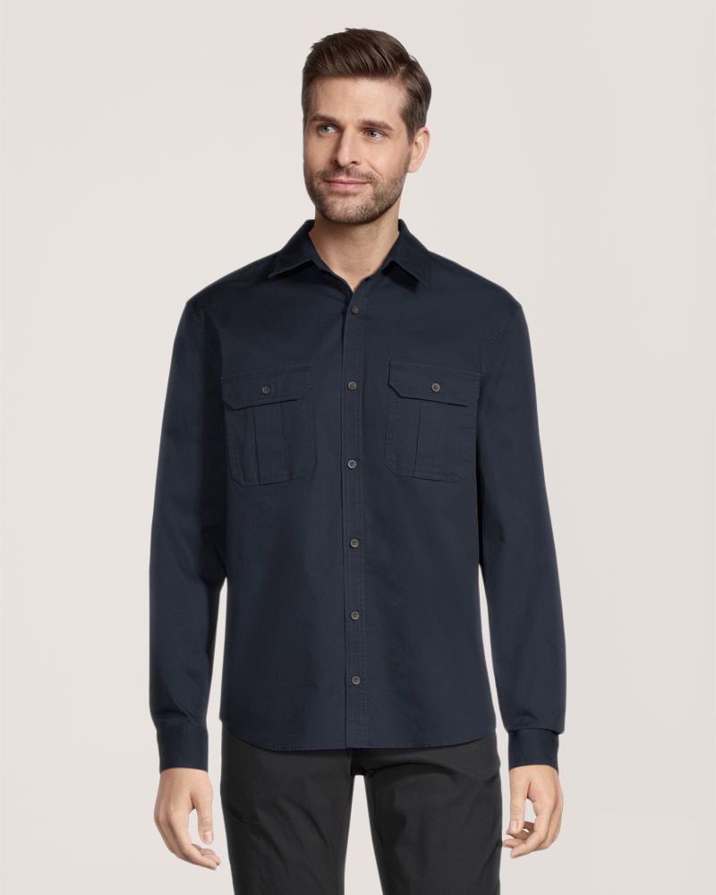 WindRiver Men's Long Sleeve Classic Fit Utility Shirt