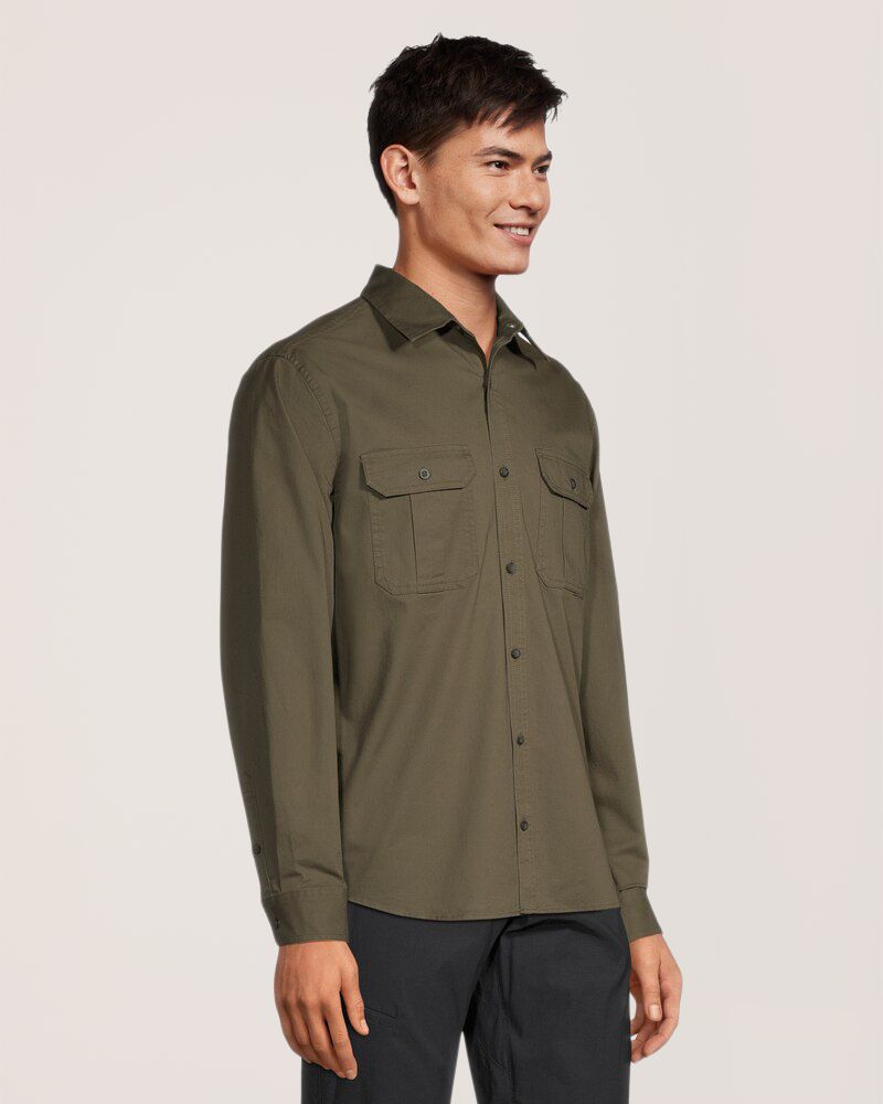 WindRiver Men's Long Sleeve Classic Fit Utility Shirt