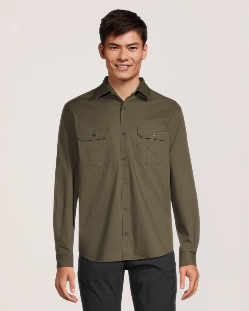 WindRiver Men's Long Sleeve Classic Fit Utility Shirt