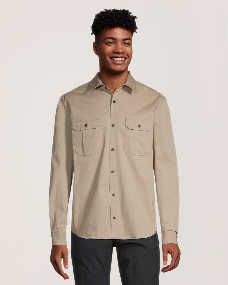 WindRiver Men's Long Sleeve Classic Fit Utility Shirt
