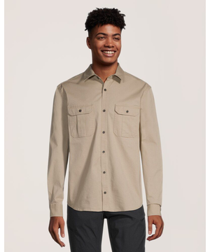 WindRiver Men's Long Sleeve Classic Fit Utility Shirt