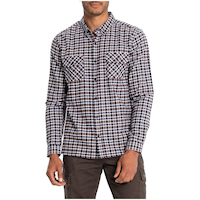 Chemise à carreaux pour hommes, Ethan, Lois Front_Flat