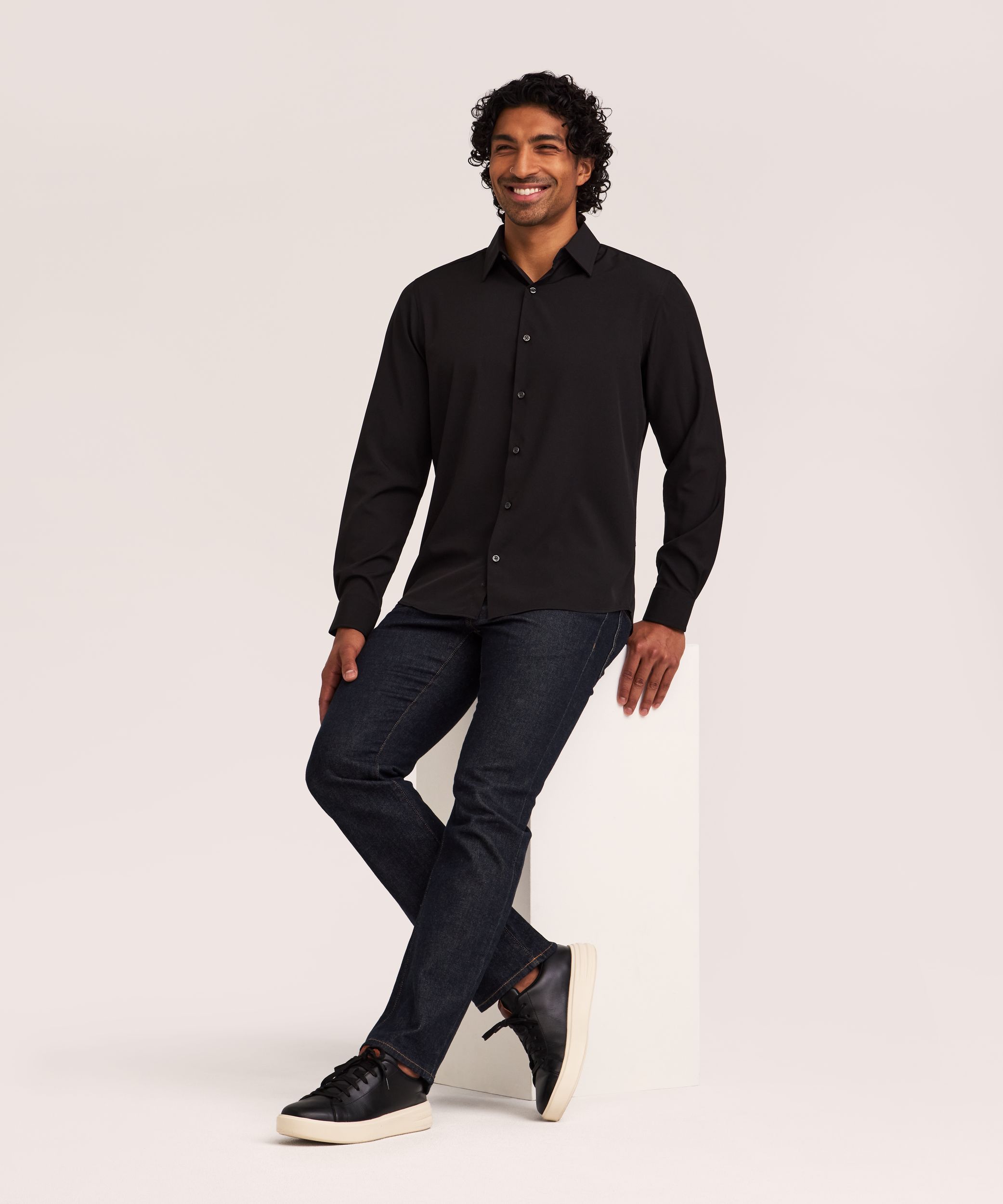 Denver Hayes Men’s Hybrid 4 Way Stretch Dress Shirt