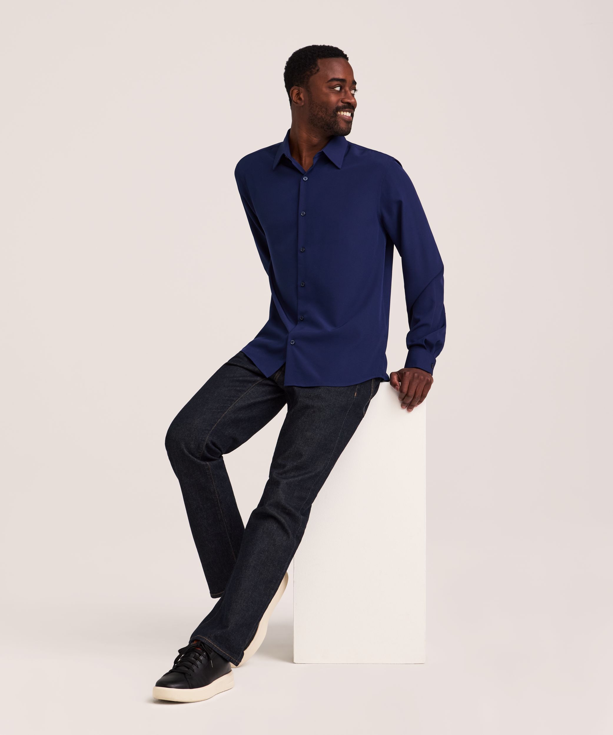 Denver Hayes Men’s Hybrid 4 Way Stretch Dress Shirt