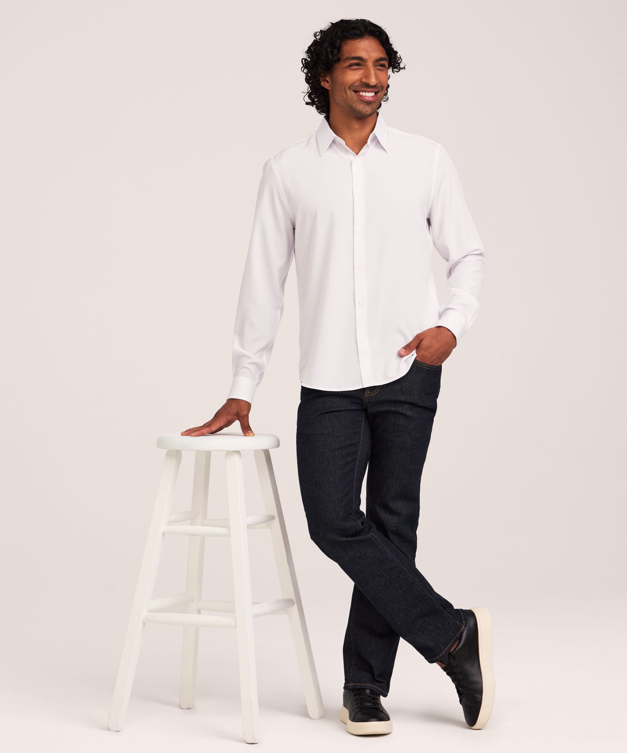 Denver Hayes Men’s Hybrid 4 Way Stretch Dress Shirt