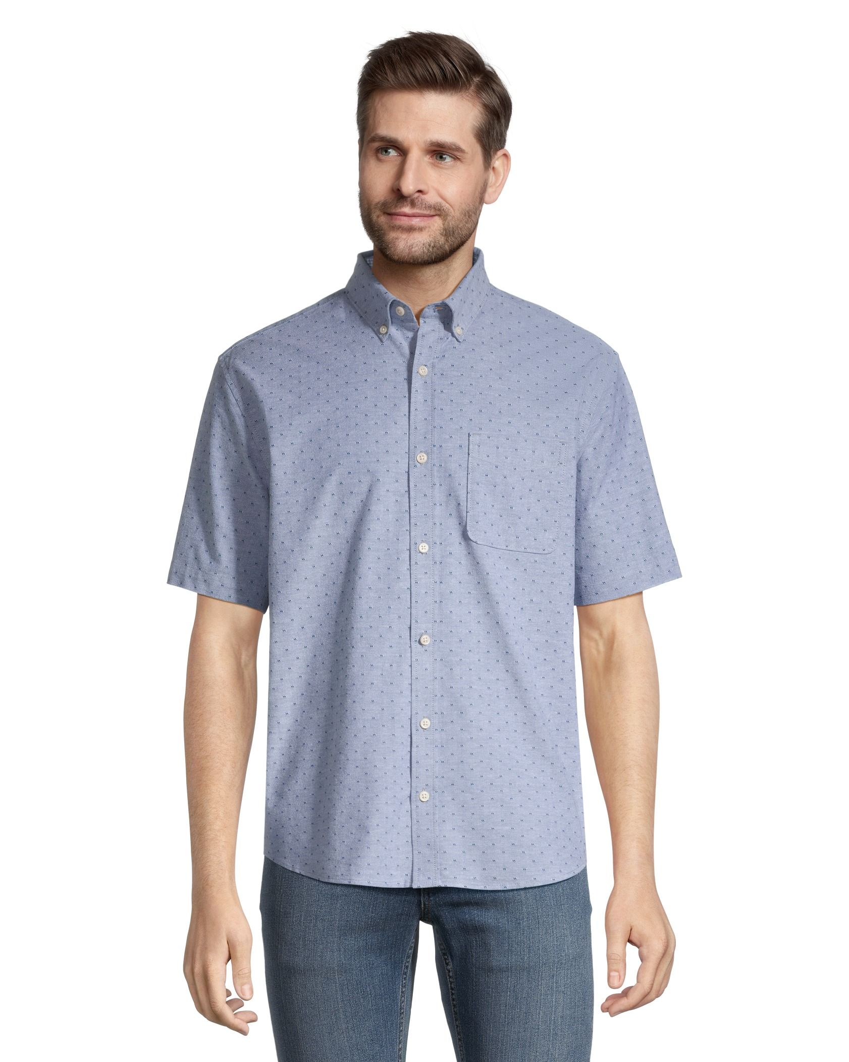Denver Hayes Men's Oxford Casual Classic Fit Stretch Shirt | Marks