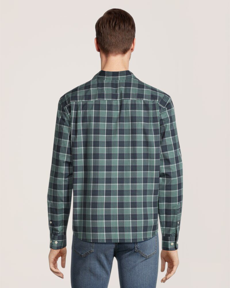 Denver Hayes Plaid Sport Casual Classic Fit Long Sleeve Shirt