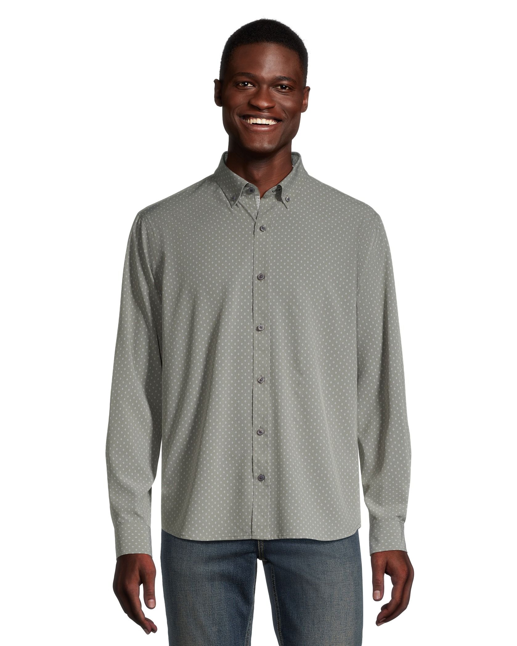 Denver Hayes Men's Hybrid 4 Way Stretch Long Sleeve Shirt | Marks