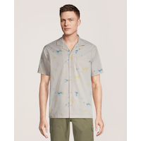 Chemise perforée de coupe moderne pour hommes, FarWest Front_Flat