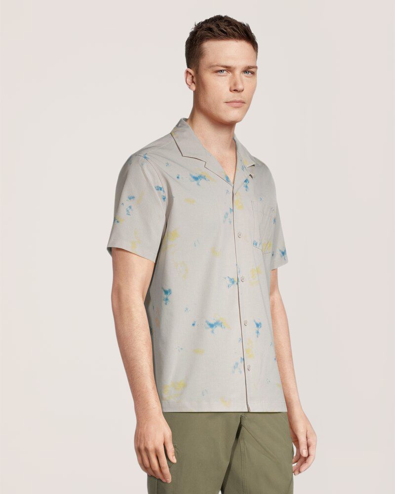 Chemise perforée de coupe moderne pour hommes, FarWest