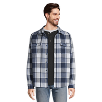 Veste-chemise à carreaux pour hommes, Boston Traders Front_Flat